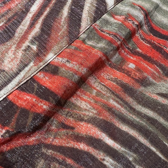 “Chico’s” Blazer Cardian Tropical Resort Print in Earth Tones - Picture 7 of 7